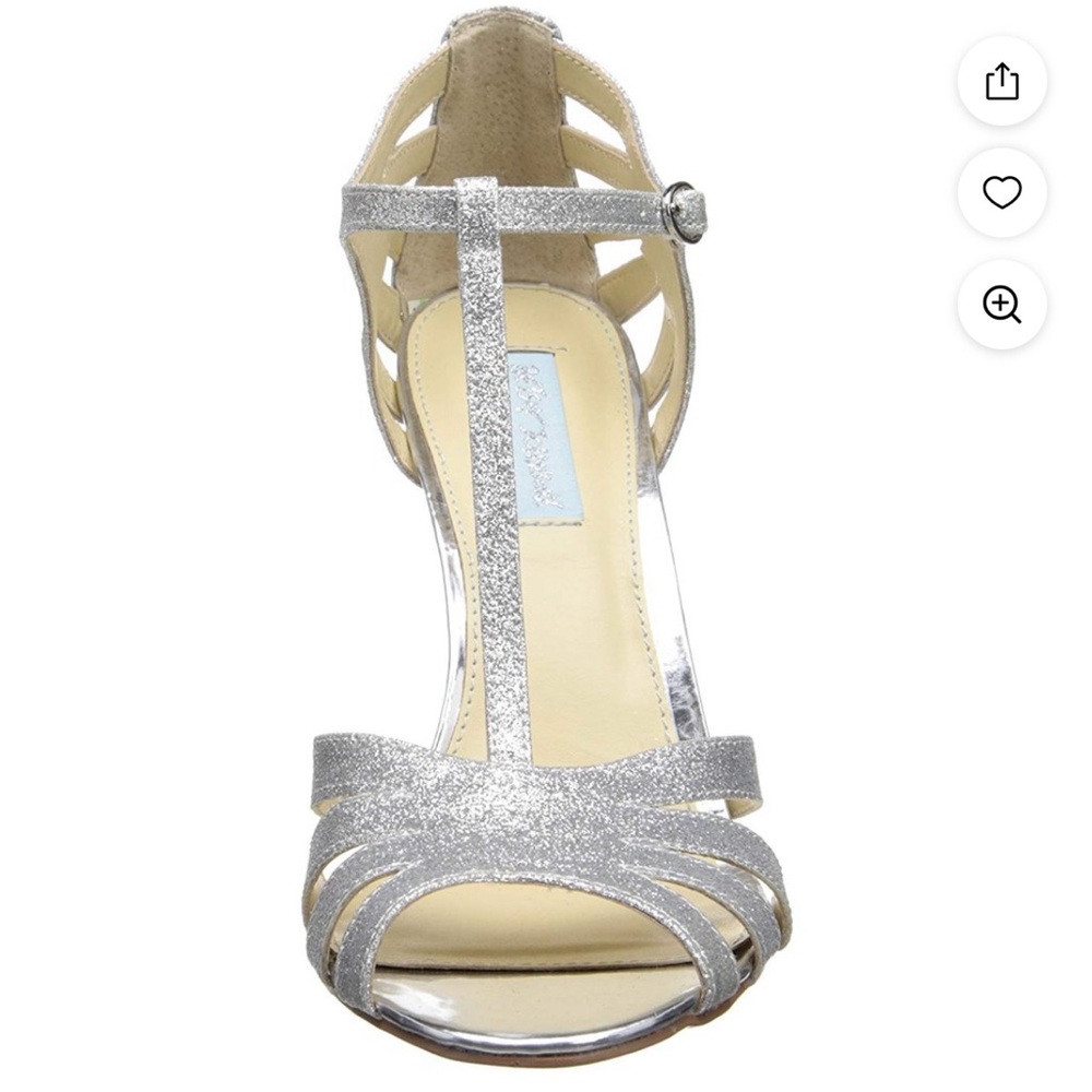 Betsey Johnson Silver SB-Tee Heels Size 7